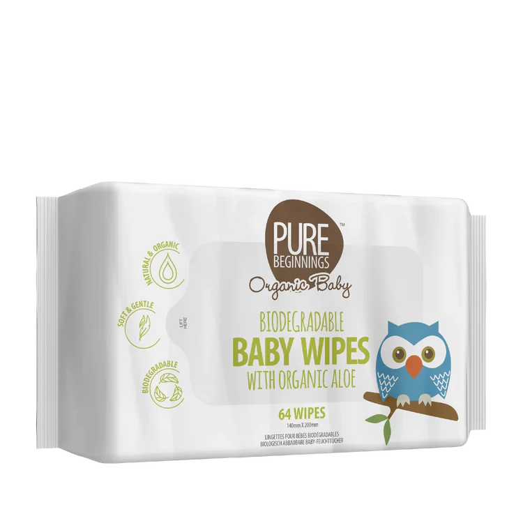 BIODEGRADABLE BABY WIPES WITH ORGANIC ALOE